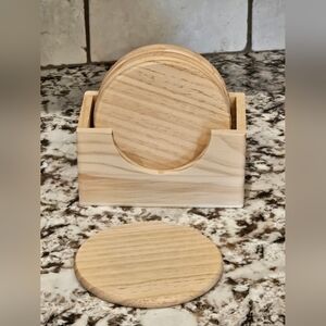 Custom Laser Engraved Round Wooden Coasters - Pack Of 6